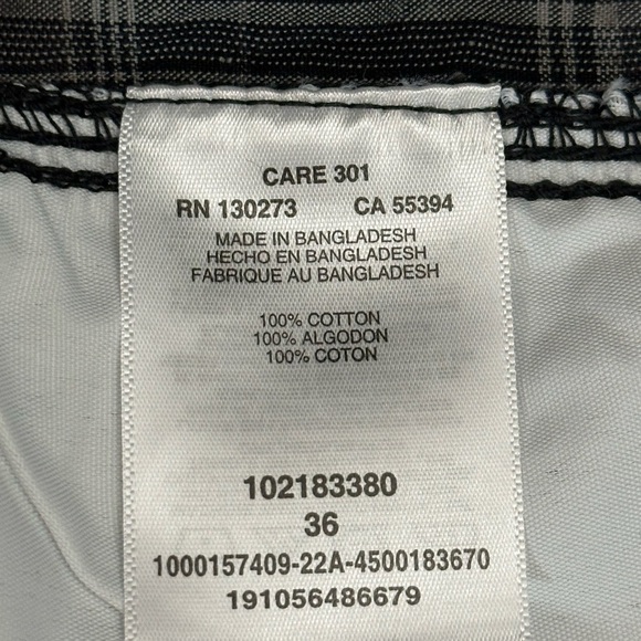 Men's Lee 36 Large Chino Khakis Shorts Cargo Black Gray Stretch Durable NWT - Picture 10 of 11